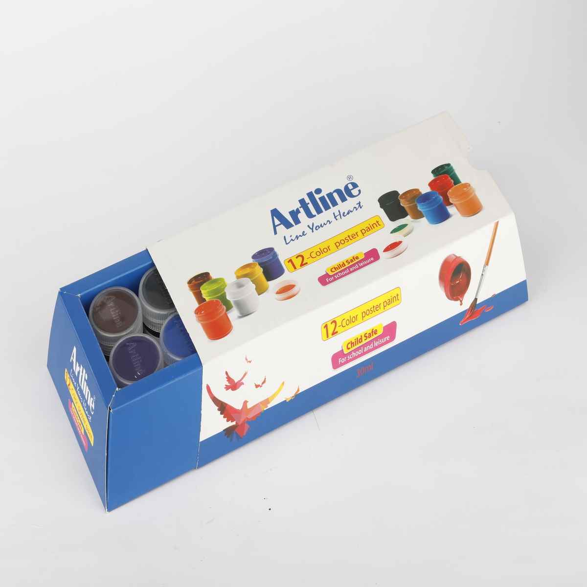 گواش 12رنگ پلاستیکی آرتلاین